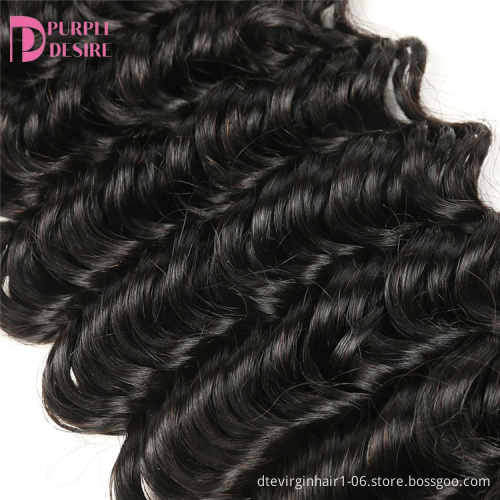 Xuchang hair factory deep wave bundles with closure Wholesale deep wave bundles with closure deep wave bundles with closure